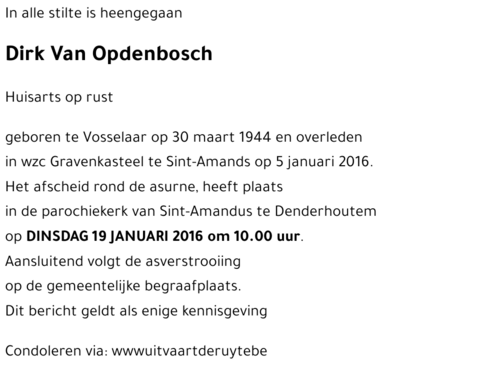 Dirk Van Opdenbosch