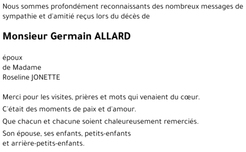 Germain ALLARD 