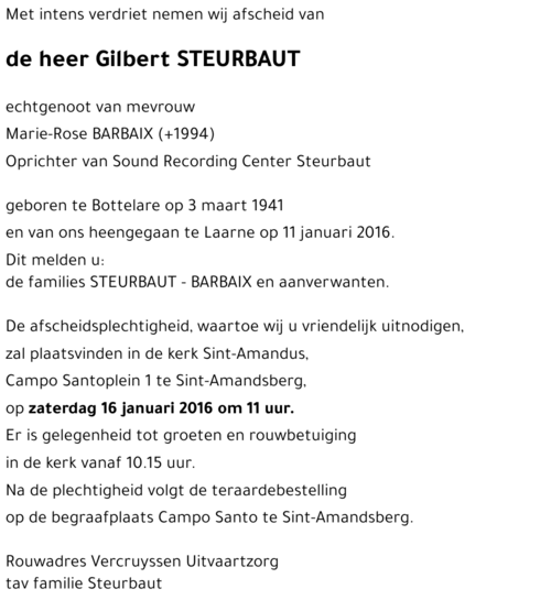 Gilbert STEURBAUT