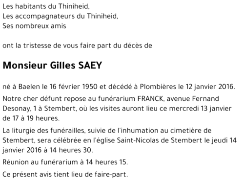 Gilles SAEY