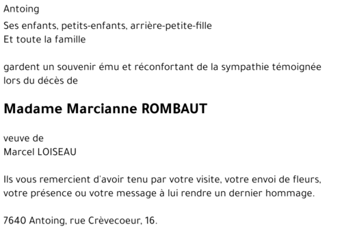 Marcianne ROMBAUT