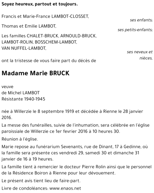 Marie BRUCK