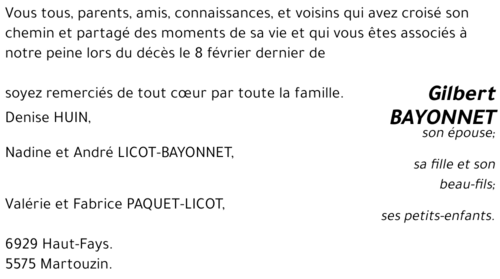 Gilbert BAYONNET