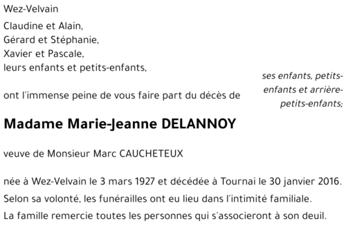 Marie-Jeanne DELANNOY