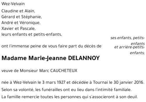 Marie-Jeanne DELANNOY
