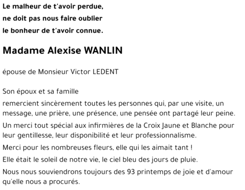 Alexise WANLIN