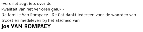 Jos Van Rompaey