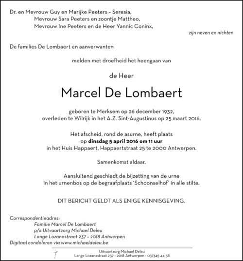 Marcel De Lombaert