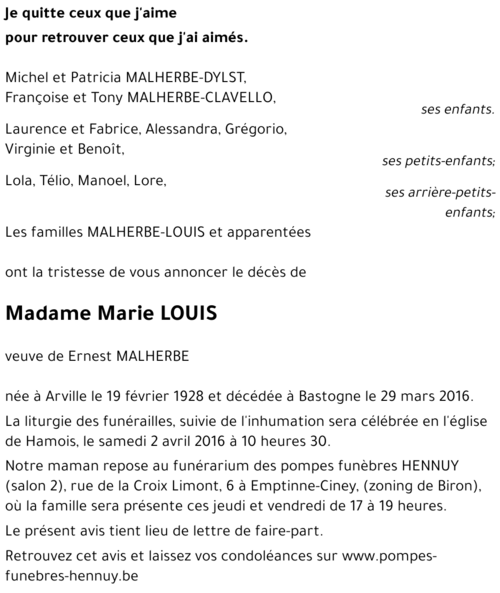 Marie LOUIS