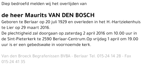 Maurits Van den Bosch