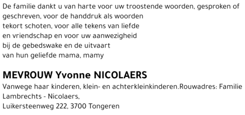 Yvonne Nicolaers