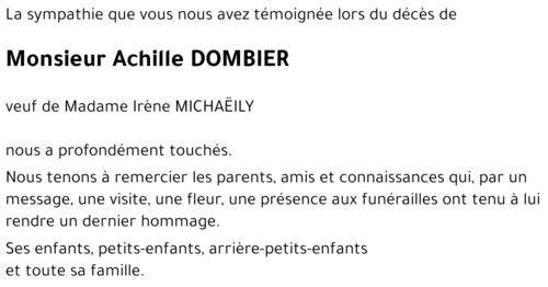 Achille DOMBIER