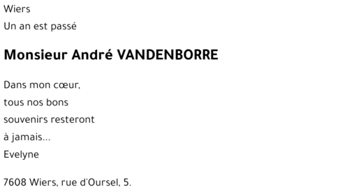 André VANDENBORRE