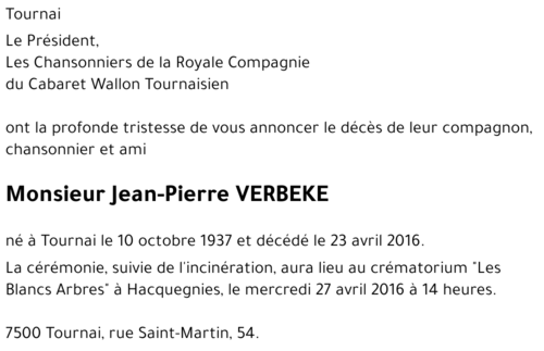 Jean-Pierre VERBEKE