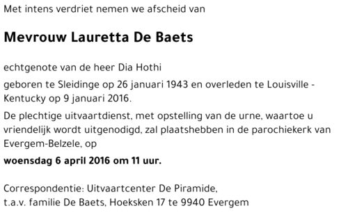 Lauretta De Baets