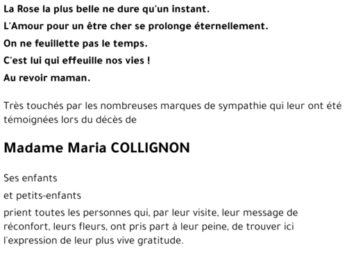 Maria COLLIGNON