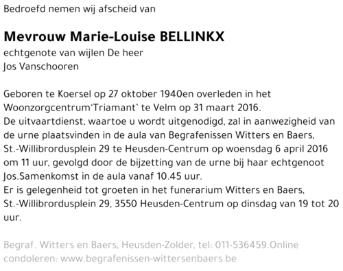 Marie-Louise Bellinkx