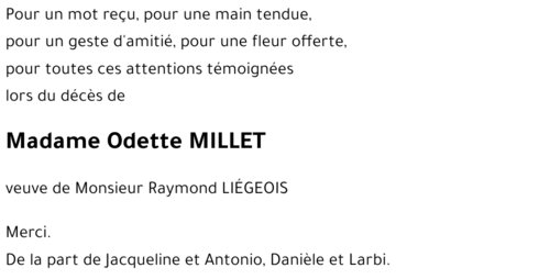 Odette MILLET