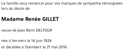 Renée GILLET