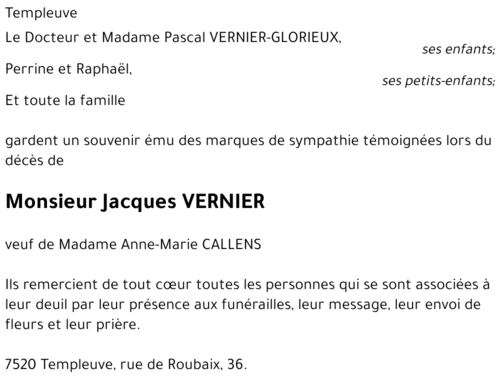 Jacques VERNIER