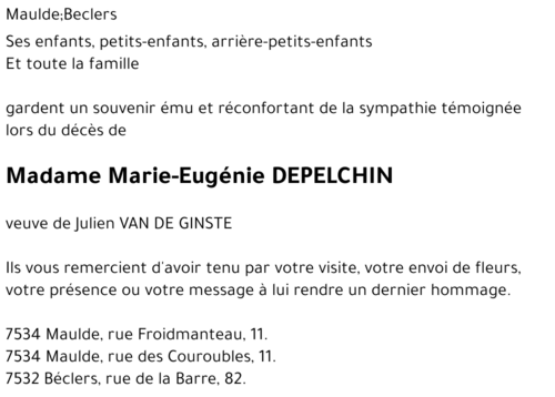Marie-Eugénie DEPELCHIN