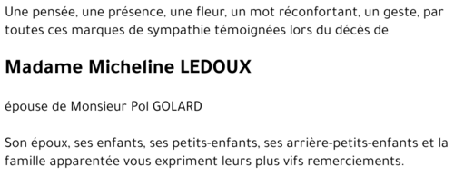 Micheline LEDOUX