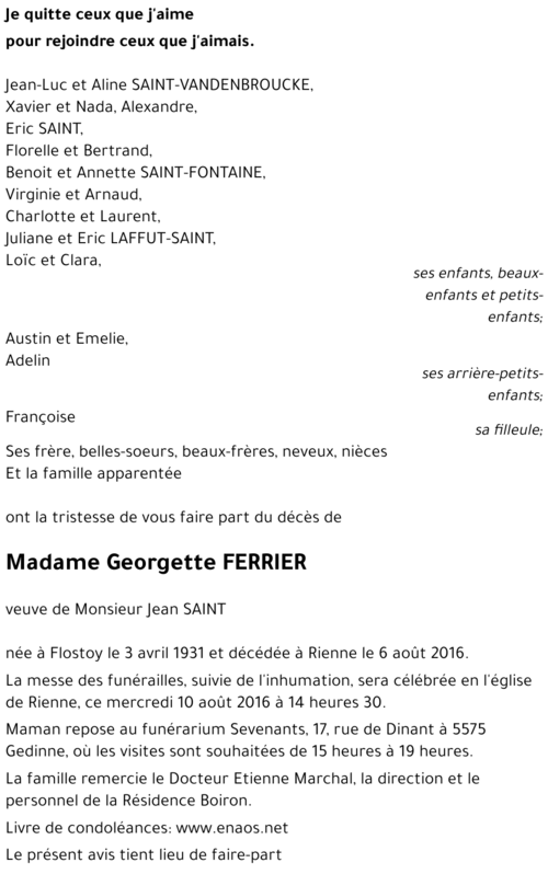Georgette FERRIER