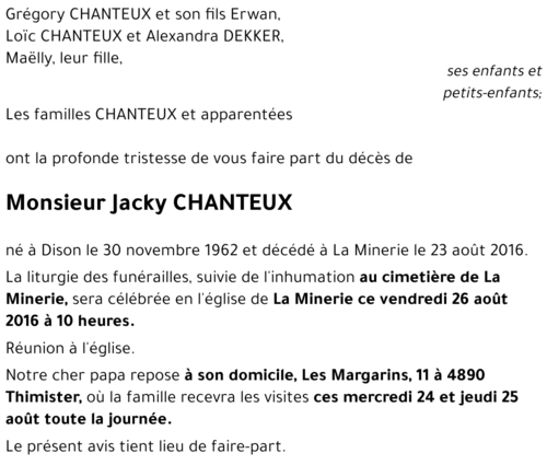 Jacky CHANTEUX