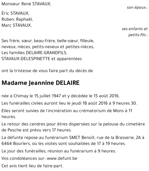 Jeannine DELAIRE
