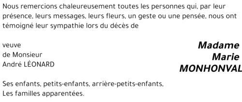 Marie MONHONVAL