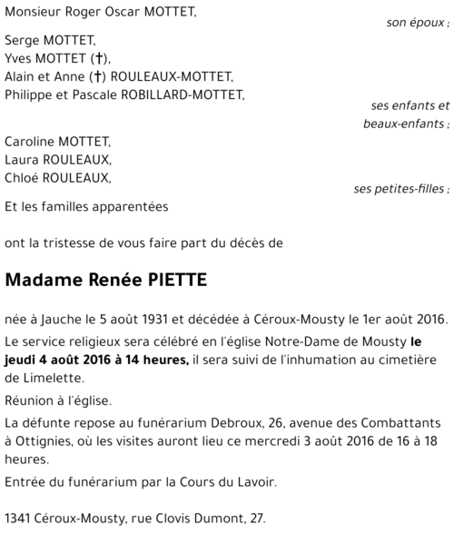 Renée PIETTE
