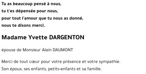 Yvette DARGENTON 