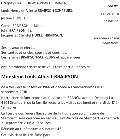 Louis Albert Braipson