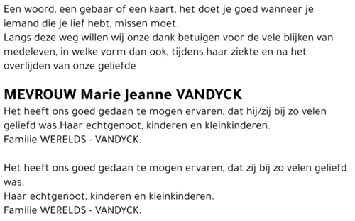 Marie Jeanne Vandyck