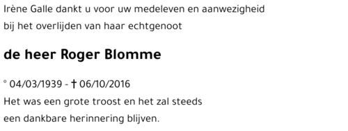 Roger BLOMME