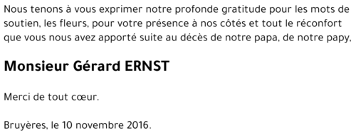 Gérard ERNST