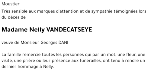 Nelly VANDECATSEYE