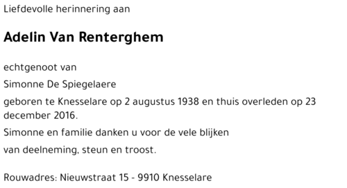 Adelin Van Renterghem