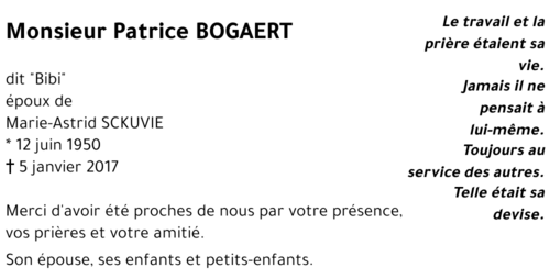 Patrice BOGAERT