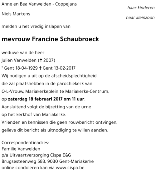 Francine Schaubroeck