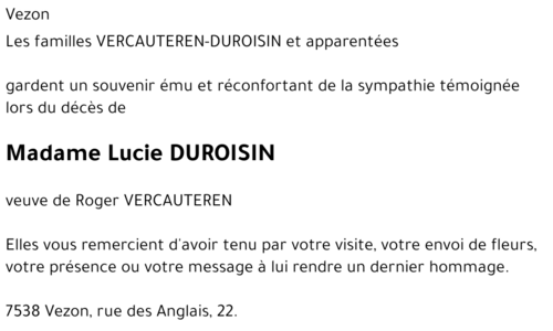 Lucie DUROISIN