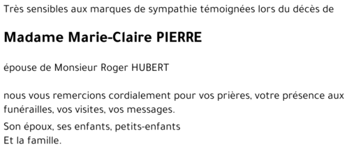 Marie-Claire PIERRE