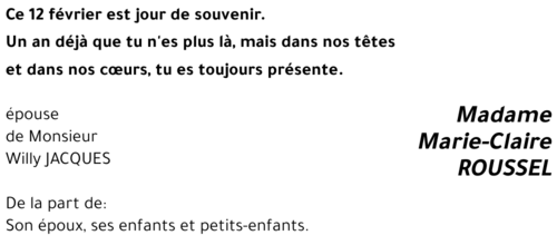 Marie-Claire ROUSSEL