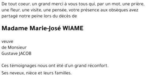 Marie-José WIAME