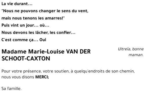 Marie-Louise VAN DER SCHOOT