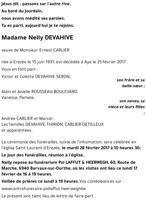 Nelly DEVAHIVE