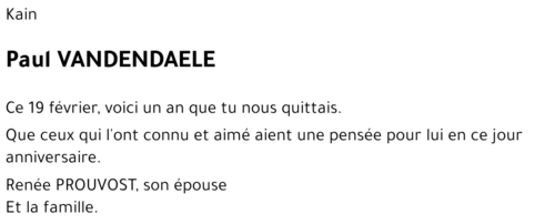 Paul VANDENDAELE