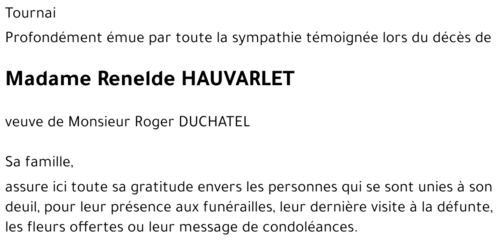 Renelde HAUVARLET
