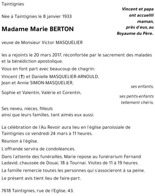 Marie BERTON