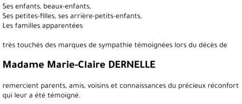 Marie-Claire DERNELLE